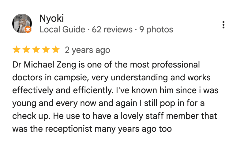Patient review from Nyoki - 5 stars